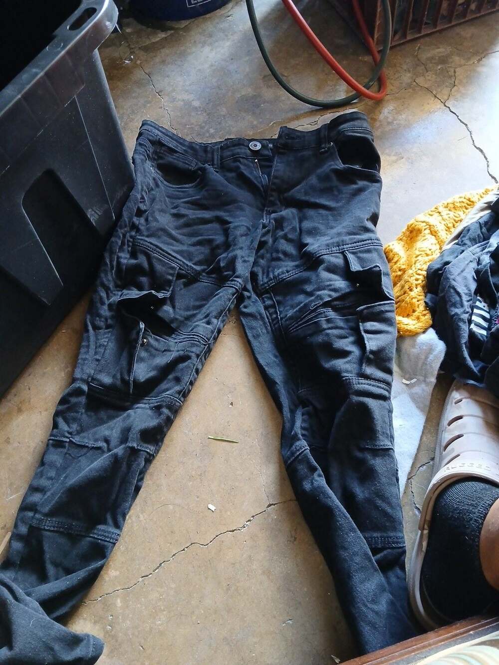 Waimea Cargo Pants Size 32 Black Skinny Fit Tactical Denim